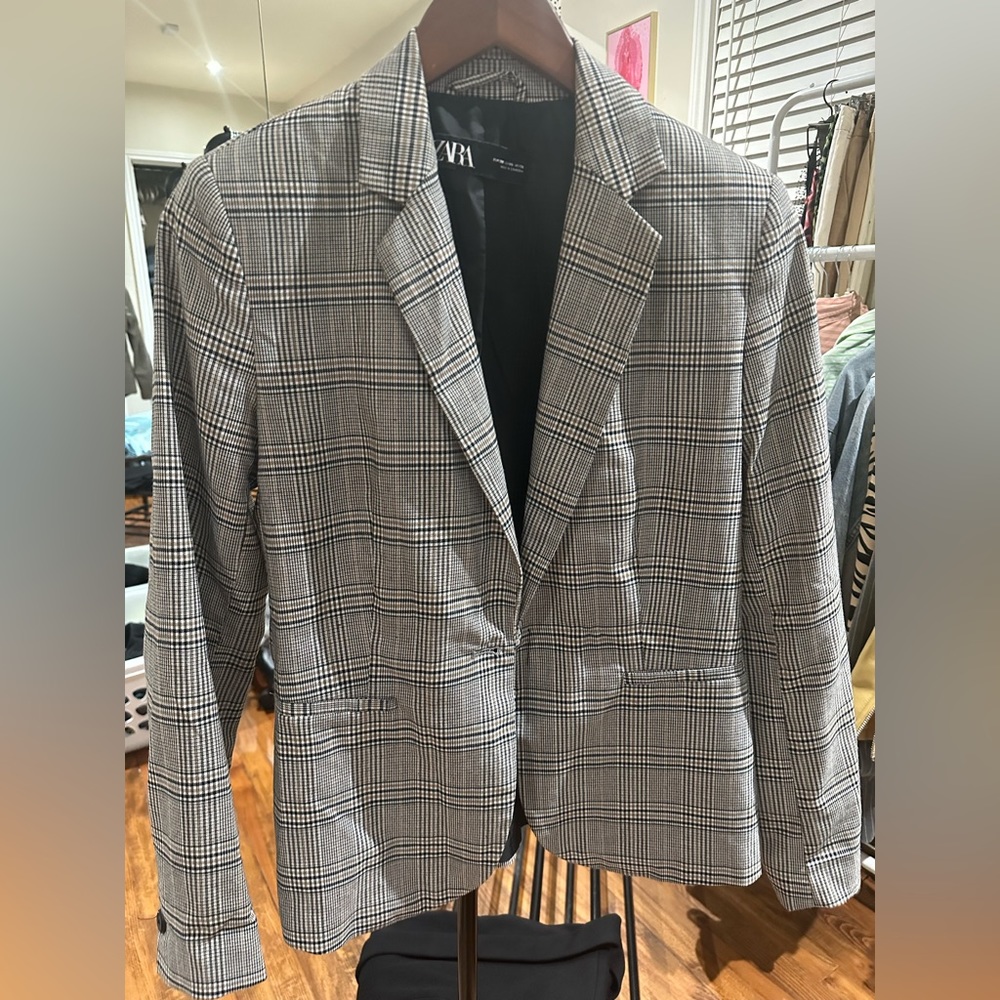 Zara Plaid Blazer